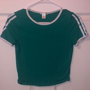 Teal Crop Top